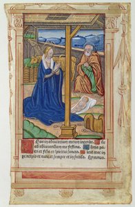 La Natività, da Feuillets de Psaumes da French School
